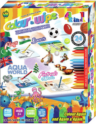 

Apple Fun Colour & Wipe 4 in 1 Series 2(Multicolor)