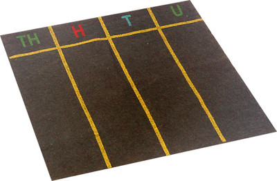 

Kidken Montessori Felt Material: TH, H, T, U(Multicolor)