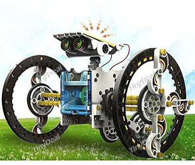 

Smiles Creation 14 - in - 1 DIY Kit Educational Solar Powered Robot(Multicolor)