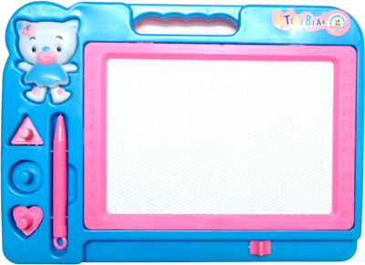 

WEBKREATURE Small Colorful and Attractive Magic Slate + Black Chalk Board (color may vary)(Blue, Pink)