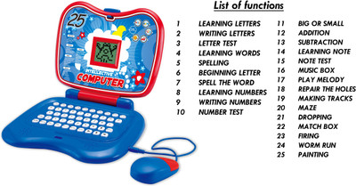 

Toy House Kids Educational Talking Laptop with 25 Learning Activities n Large LCD Display Spaceship Design, Multicolor(Multicolor)