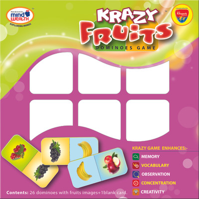 

Mind Wealth Krazy Fruits Dominoes Game(Multicolor)