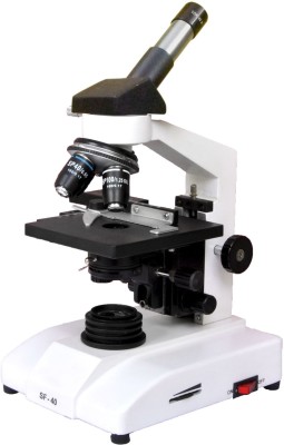 Ghetz SF 40m Series Monocular Compound Microscope, Achromatic objectives 4x10x&40x100x(Black, White)