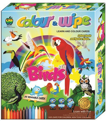 

Apple Fun Colour & Wipe Birds(Multicolor)