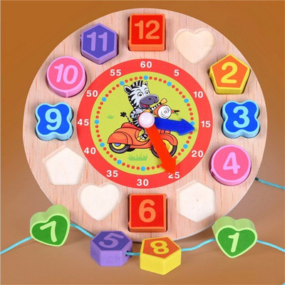 

Tickles Digital Clock Wooden Building Blocks of Children's Educational Toys for Kids 2 yrs Plus(Multicolor)