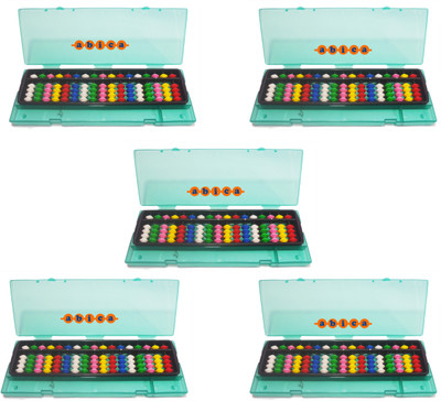 Abica Abacus math learning kit for kids 17 Rod Multicolor Box(Pack of 5)(Multicolor)