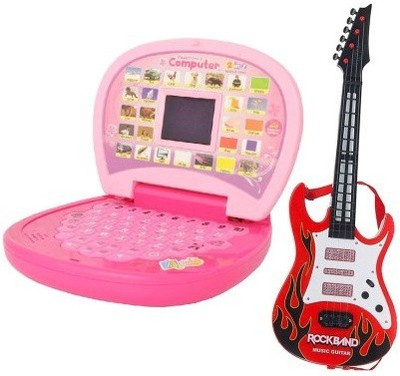 

Shop & Shoppee 2in1 Educational laptop with Roackband Guitar(Multicolor)