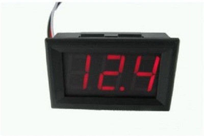 

xcluma MINI 4.5-30V DC DIGITAL VOLTAGE PANEL RED DIGITAL LED VOLTMETER CAR BIKE BE0073(Black)