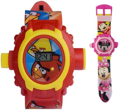 

Aquaras MICKEY MOUSE AND ANGRY BIRD 24 IMAGE PROJECTOR WATCH(Multicolor)