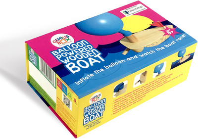 Genius Box Balloon powered boat(Multicolor)