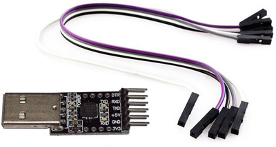 

Robodo Cp2102 Usb 2.0 To Ttl Uart Serial Converter Module With Dtr Pin (Can Be Used As Arduino Programmer Adapter) With Jumper Wire(Black)