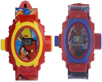 

Aquaras SPIDER MAN AND ANGRY BIRD 24 IMAGE PROJECTOR WATCH(Multicolor)