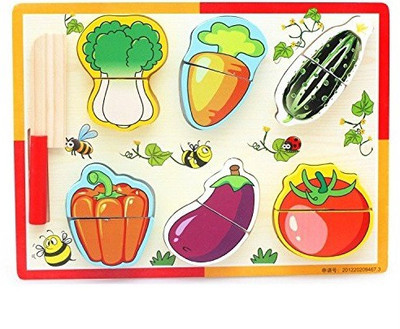 

Pigloo Wooden Vegetable Cut Toy(Multicolor)