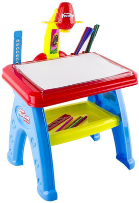 

Building Mart Children's Learn to Draw & Write Projector Desk Table(Multicolor)
