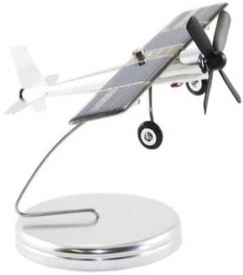 

Aviator Shopper Aviator Shopper Solar Airplane with Stand Silver(Silver)