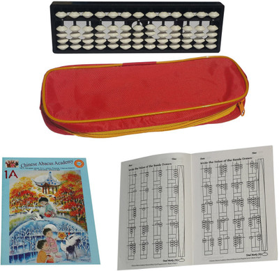 

CHINESE ABACUS ACADEMY 13 ROD WHITE STUDENTS KIT WITH POUCH AND TWO WORK BOOKS(White)
