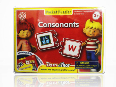 

Trixy Troy Iken Pocket Puzzler-Consonants(Red, Yellow)