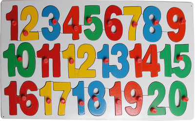 

Little Genius Counting puzzle (1-20) with Knobs(Red, Yellow, Blue, Green)