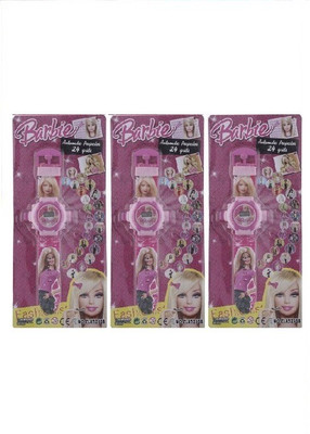 

Users Okey Kuttu_3 Pc Barbie Projector-Digital watch with 3*24 Images(Pink, Multicolor)