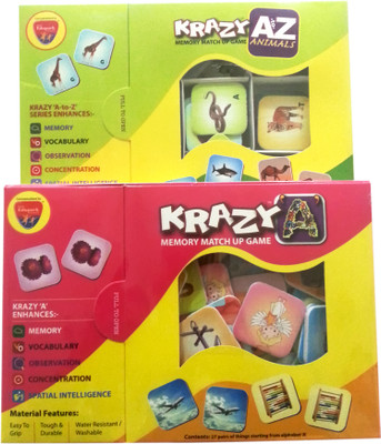 Mind Wealth Krazy Combo Games Set 7 (A to Z Animals and Krazy A mm)(Multicolor) Mind Wealth Krazy Combo Games Set 7 (A to Z Animals and Krazy A mm)(Multicolor)