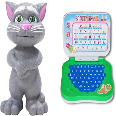 

Aquaras grey tom cat and ben10 Learning laptop(Multicolor)