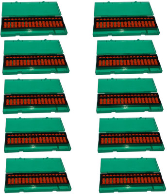 Sae Fashions 17 ROD ORANGE ABACUS KIT WITH BOX SET OF 10(Orange)
