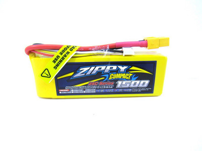 

Rotobotix Zippy Compact 1500mAh / 3S / 25C Lipo Pack(Yellow)