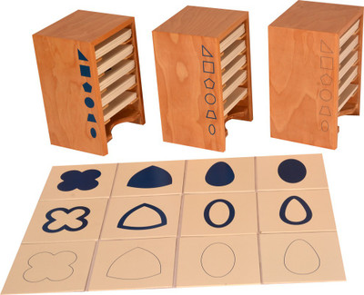 

Kidken Montessori Geometrical Form Cards with Cabinet(Multicolor)
