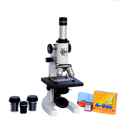 

E.S.A.W Student Microscope Kit Magnification 100x-675x(Contains 50 Blank Slides, Cover Slips,10x & 45x(White)