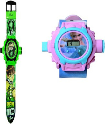 

Aquaras COMBO BEN10 & FROZEN PROJECTOR WATCH(Multicolor)