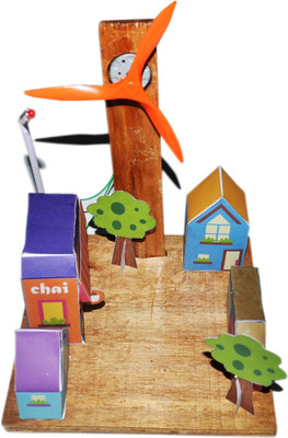

ProjectsforSchool Eco Green Windmill City - DIY kit for Science Project(Multicolor)