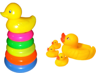 

Toys spot Rainbow ring with float-table swan family(Multicolor)
