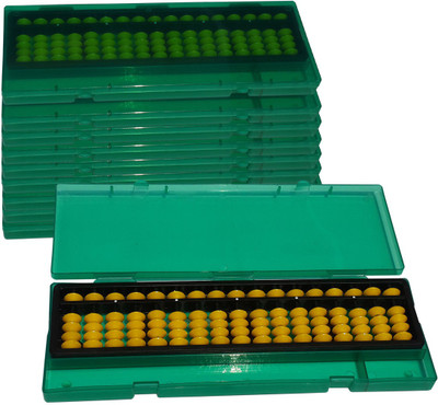 Sae Fashions 17 ROD YELLOW ABACUS KIT WITH BOX SET OF 10(Yellow)