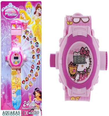 

Aquaras PRINCESS AND HELLO KITTY 24 IMAGE PROJECTOR WATCH(Multicolor)