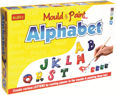 

Buddyz Mould & Paint - Do-it-Yourself - Alphabet for Kids(Multicolor)