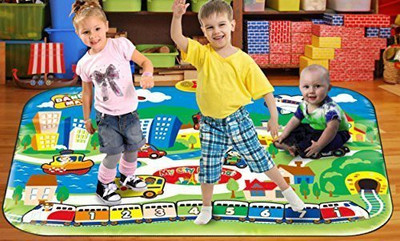 Ginzick Kids Giant Fun City Dance Mat-playmat(Multicolor)