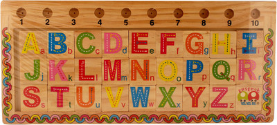 

RVOLD Wooden Board Alphabets and 1 to 10 Numbers(Multicolor)