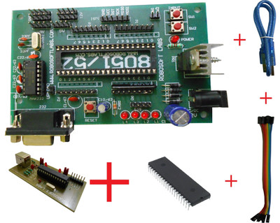 

Robosoft Labs 8051 / 8052 Development Board miniwith AT89S52 ( 8052 ) MAX232 IC and PROGRAMMER(Multicolor)