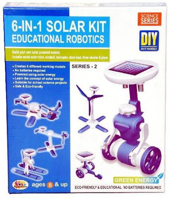 

Homeshopeez Ekta Educational Robotics 6 In 1 Solar Kit-Ser-2(Multicolor)