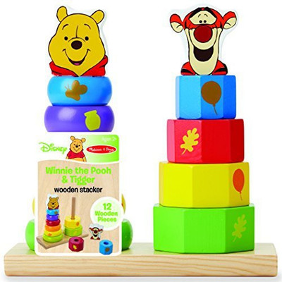 

Melissa & Doug Disney Baby Winnie the Pooh and Tigger Wooden Stacker(Multicolor)