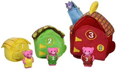 

Melissa & Doug Deluxe Three Little Pigs Play Set Soft Baby Toy(Multicolor)