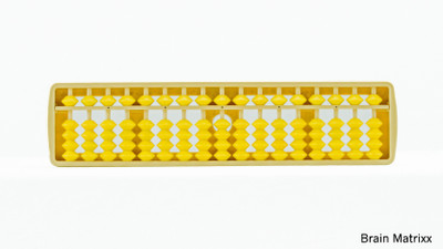 

Brain Matrixx 17 Rods Student Abacus - Ivory frame(Yellow)