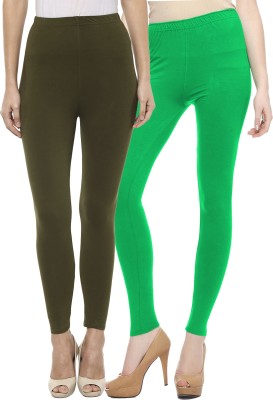 Sakhi Sang Ethnic Wear Legging(Green, Solid)