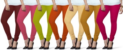 Lyra Ethnic Wear Legging(Maroon, Pink, Orange, Beige, Light Green, Yellow, Solid)