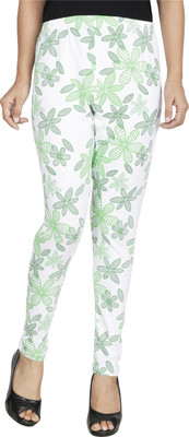 

Anekaant Legging(Green, White, Floral Print)