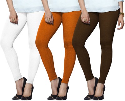 Lyra Ethnic Wear Legging(White, Brown, Orange, Solid)