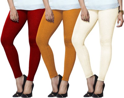 Lyra Ethnic Wear Legging(Red, Beige, Yellow, Solid)