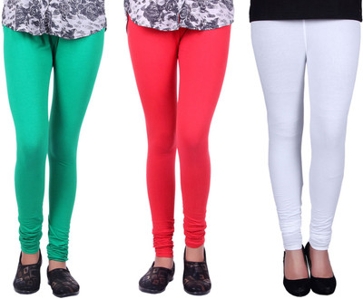 Alisha Legging(Multicolor, Solid), Green