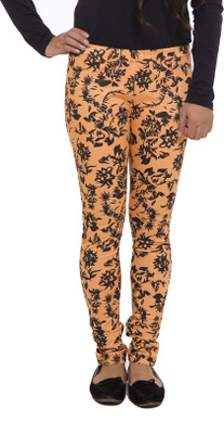 

Fashion Cult Orange Jegging(Floral Print, Peach