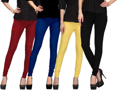 e'HiOSe Ethnic Wear Legging(Dark Blue, Maroon, Black, Yellow, Solid)